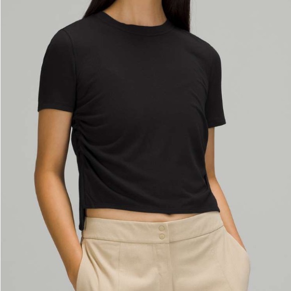 lululemon athletica Tops - Lululemon Side Cinch Ribbed T-Shirt